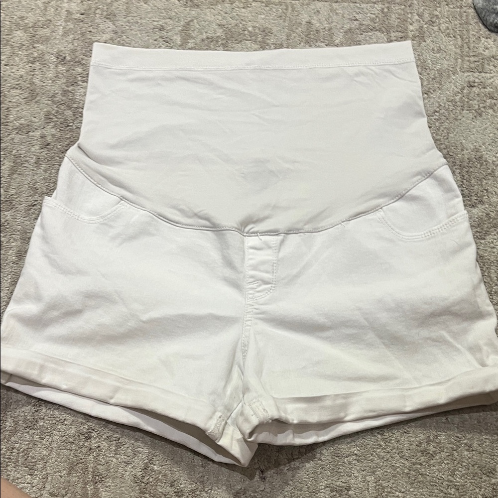 Liz Lange for Target High-Waist White Maternity Shorts